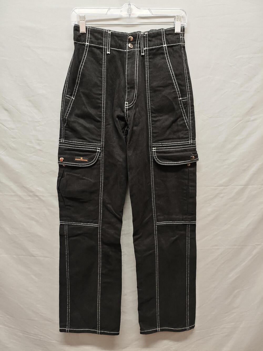 BDG Carpenter Pants Womens 24 Black Cargo Double Knee Urban Outfitters Utility